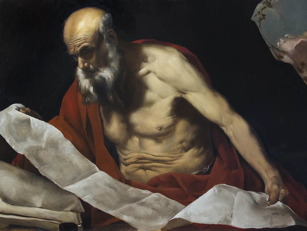 St. Jerome, copy after Hendrick van Somer 2018, oil on canvas 23.75 x 31.5 in $9,000