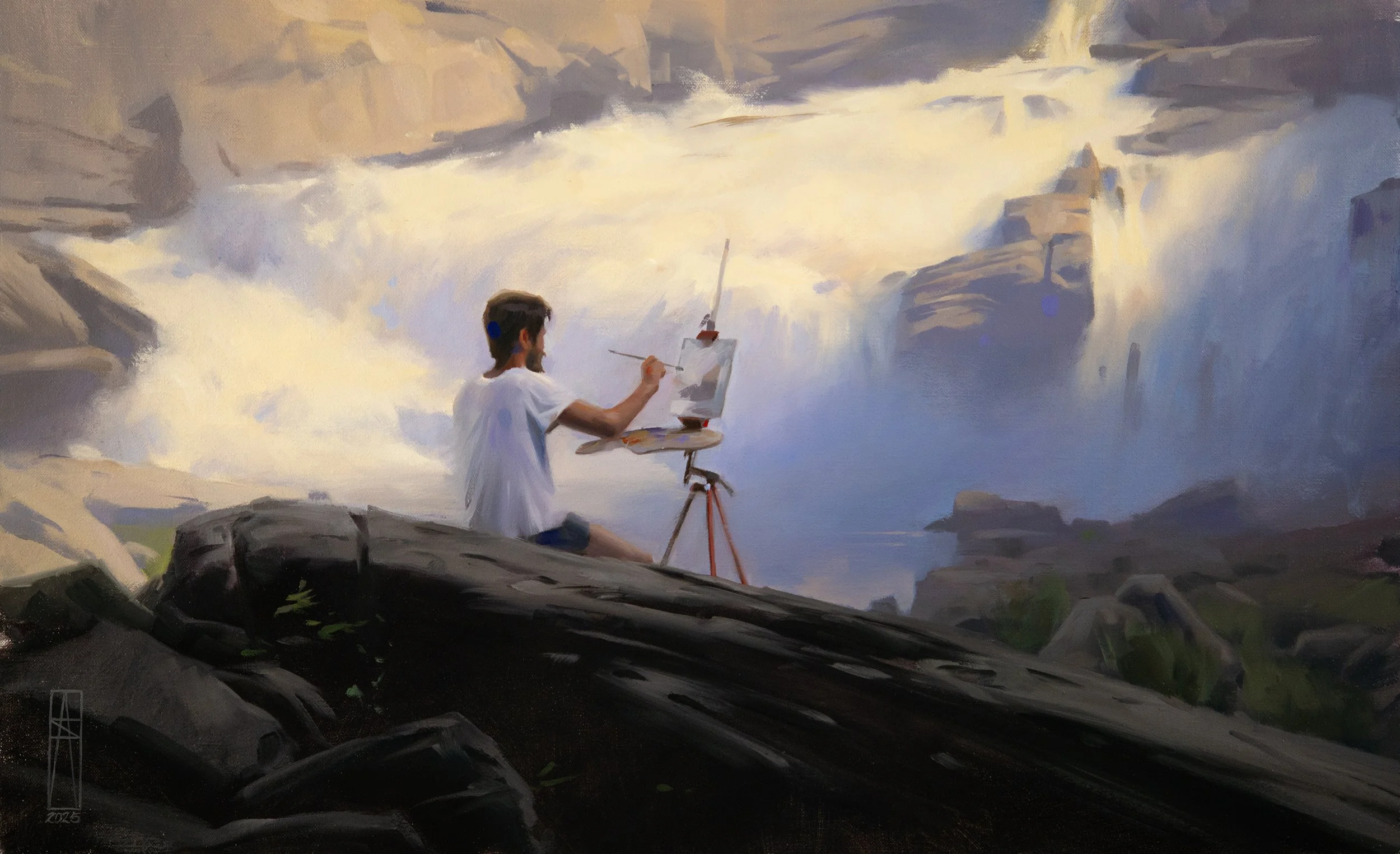 Great Falls. Oil on Canvas 14.5x24- (2025).jpg