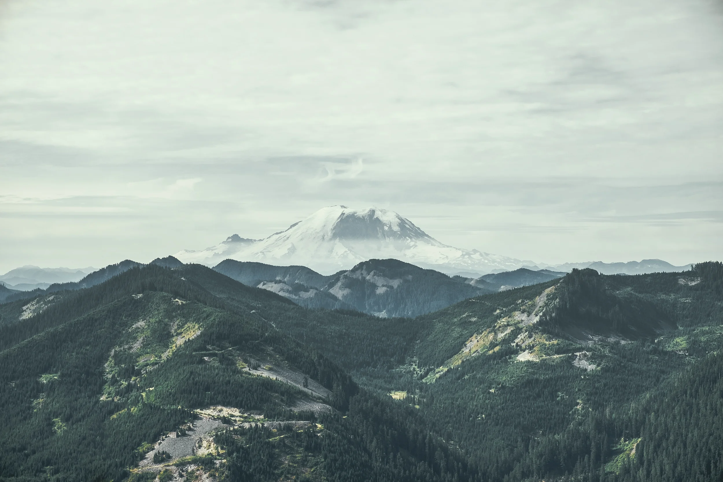 The Peak I hiked around the bend and as the trail opened up, I glanced over and saw Mt. Rainier. I remember thinking, "This looks like a painting." A beast of a volcano, Mt. Rainier is the highest point of the Cascades. Regardless of how many times I've seen it, a clear, unobstructed Mt. Rainier sighting will always take my breath away. buy now
