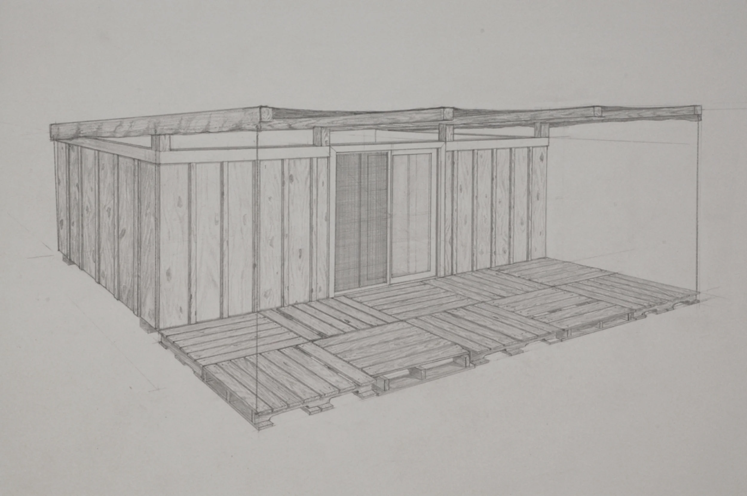 Copy of Dumpster 3 (detail) / graphite on paper / 22 x 30"