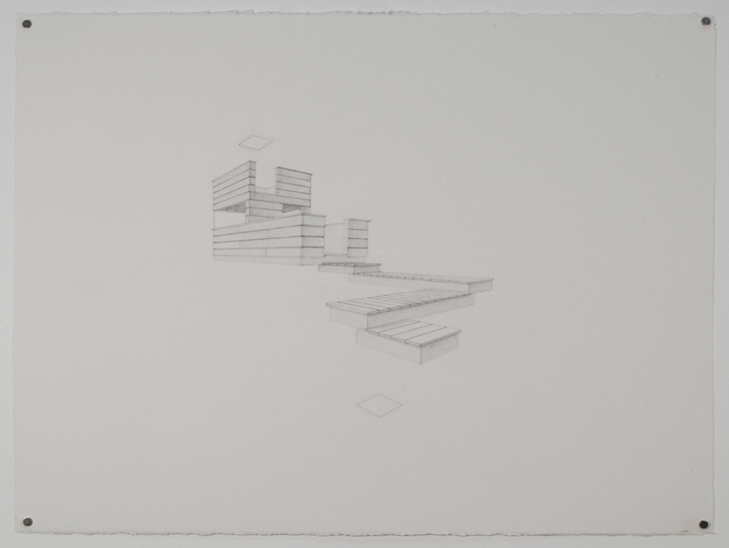 Copy of Tree House 2 / graphite on paper / 22 x 30"