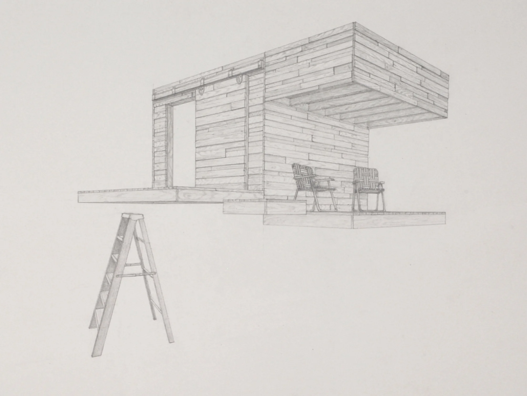 Copy of Tree House 4 (detail) / graphite on paper / 22 x30" / SOLD