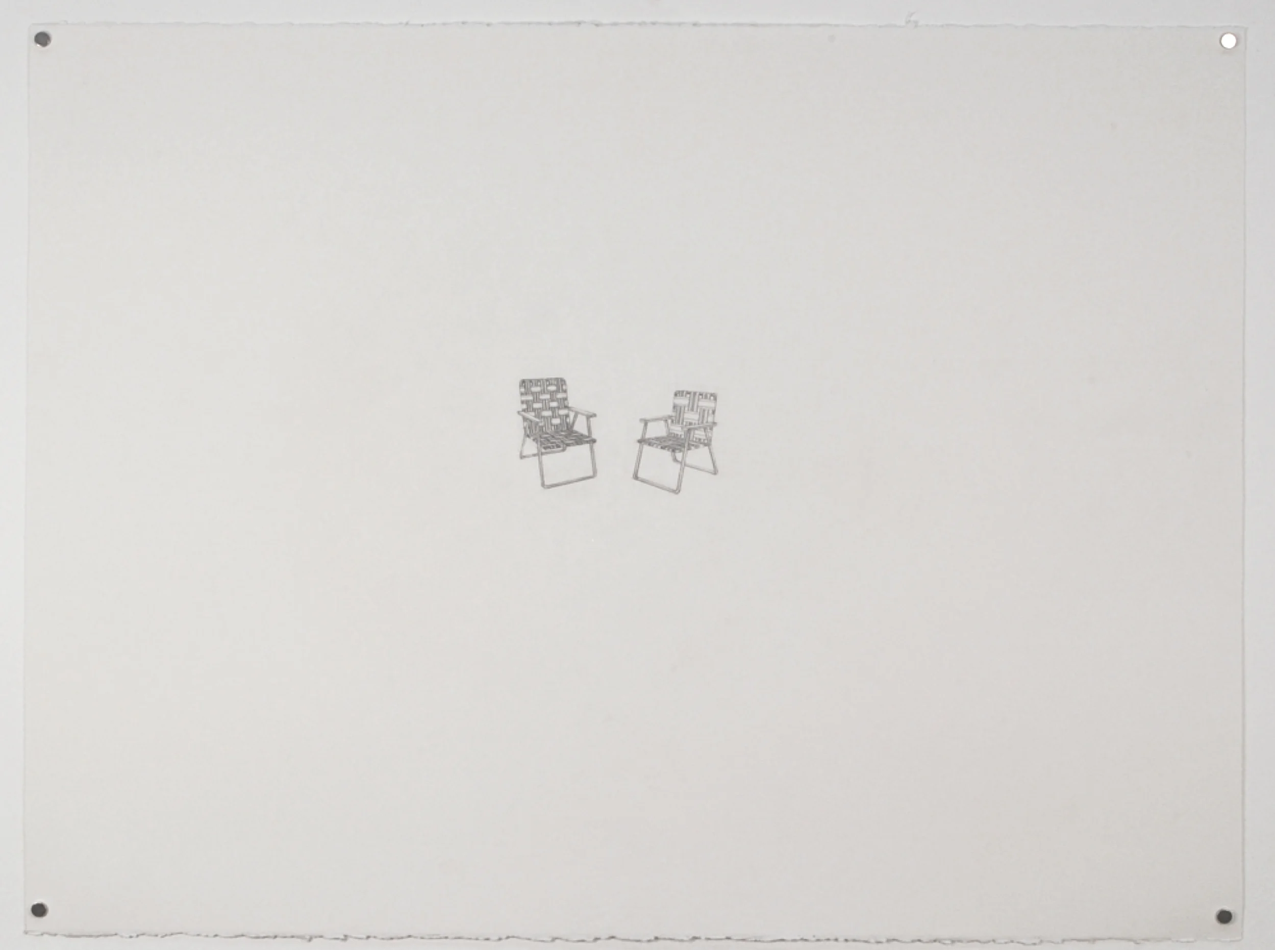 Copy of Chairs 1 / graphite on paper / 22 x 30"