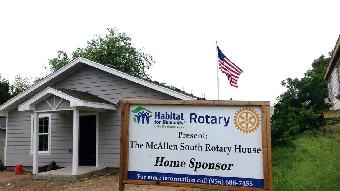 This home was build through the generous donation from the McAllen South Rotary Club. 