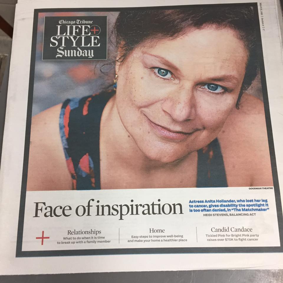 Anita Hollander on the cover of the Chicago Tribune.
