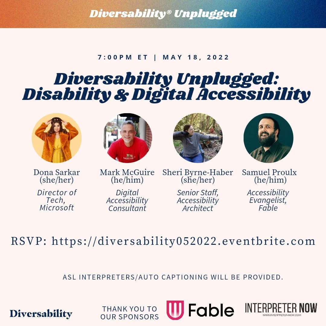 [EXTERNAL EVENT] Diversability Unplugged - Disability and Digital Accessibility