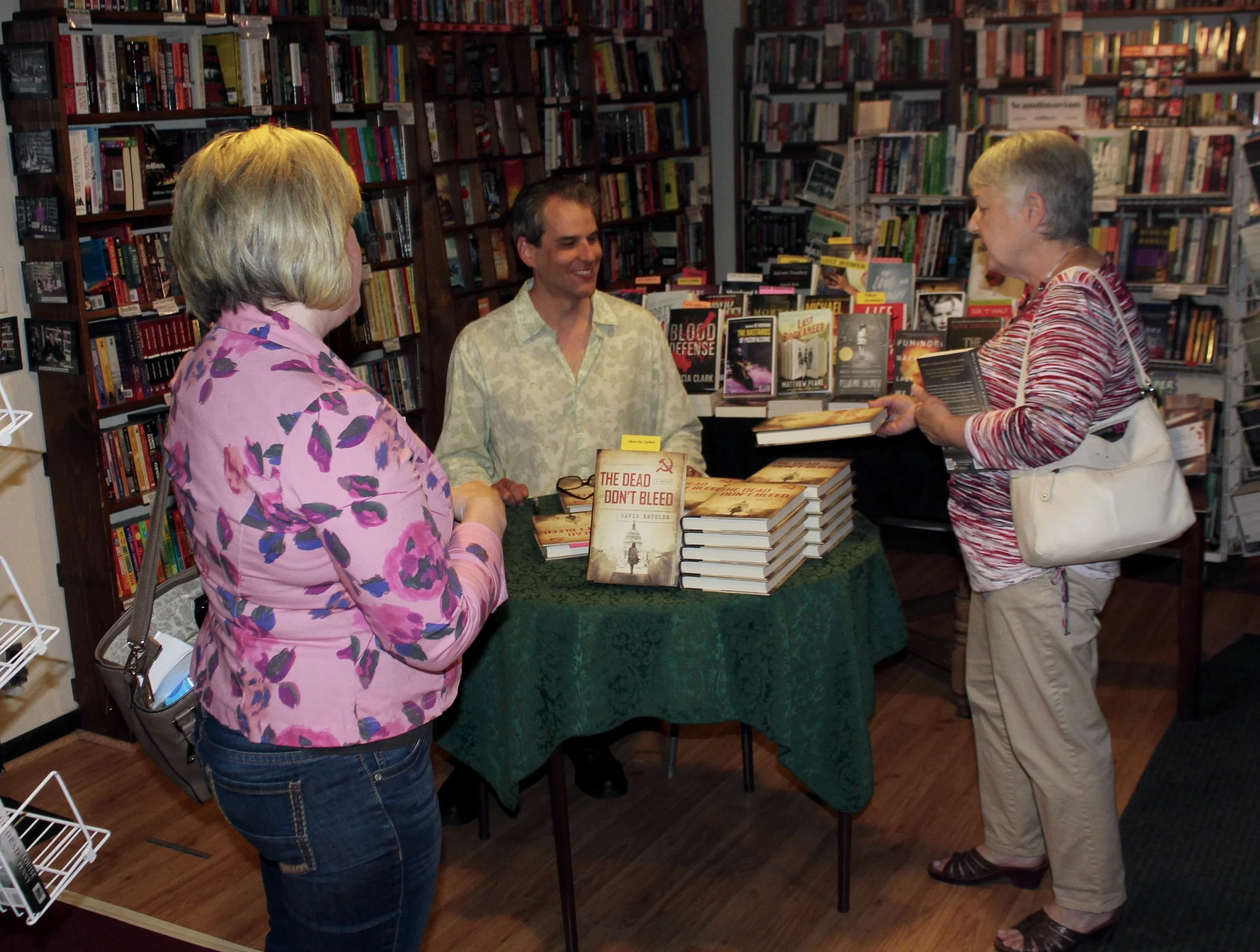 Signing at Once Upon a Crime Bookstore, Minneapolis, June 11, 2016