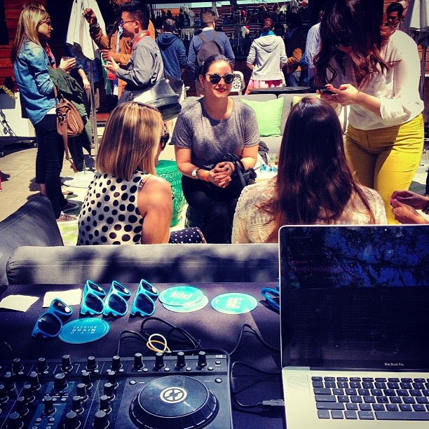 Attendees were given free, event-branded sunglasses to beat the Texas heat.