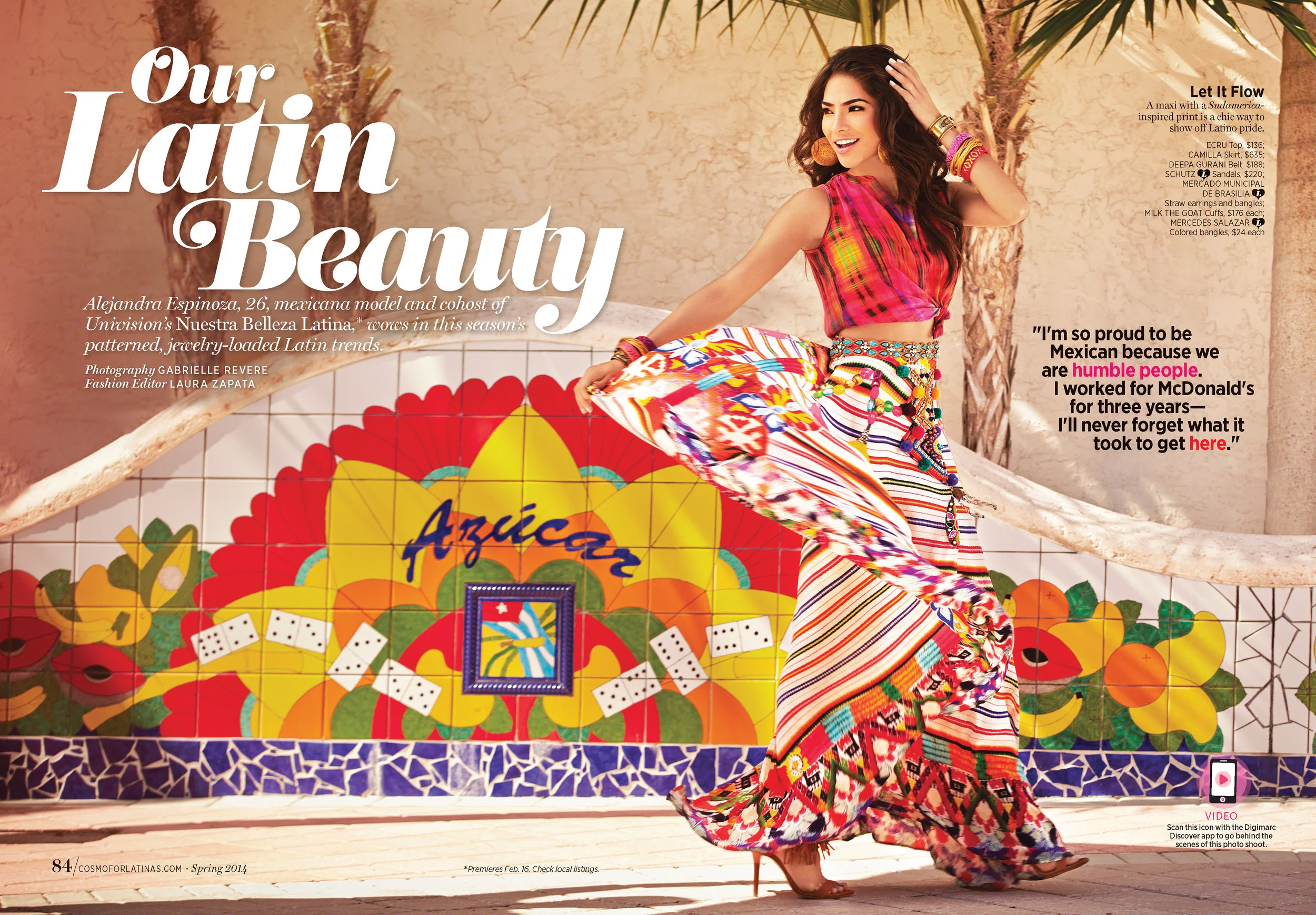 Cosmo Middle East & Cosmo for Latinas Magazine Celebrity Fashion Feature (Alejandra Espinoza). Photo: Gabrielle Revere.