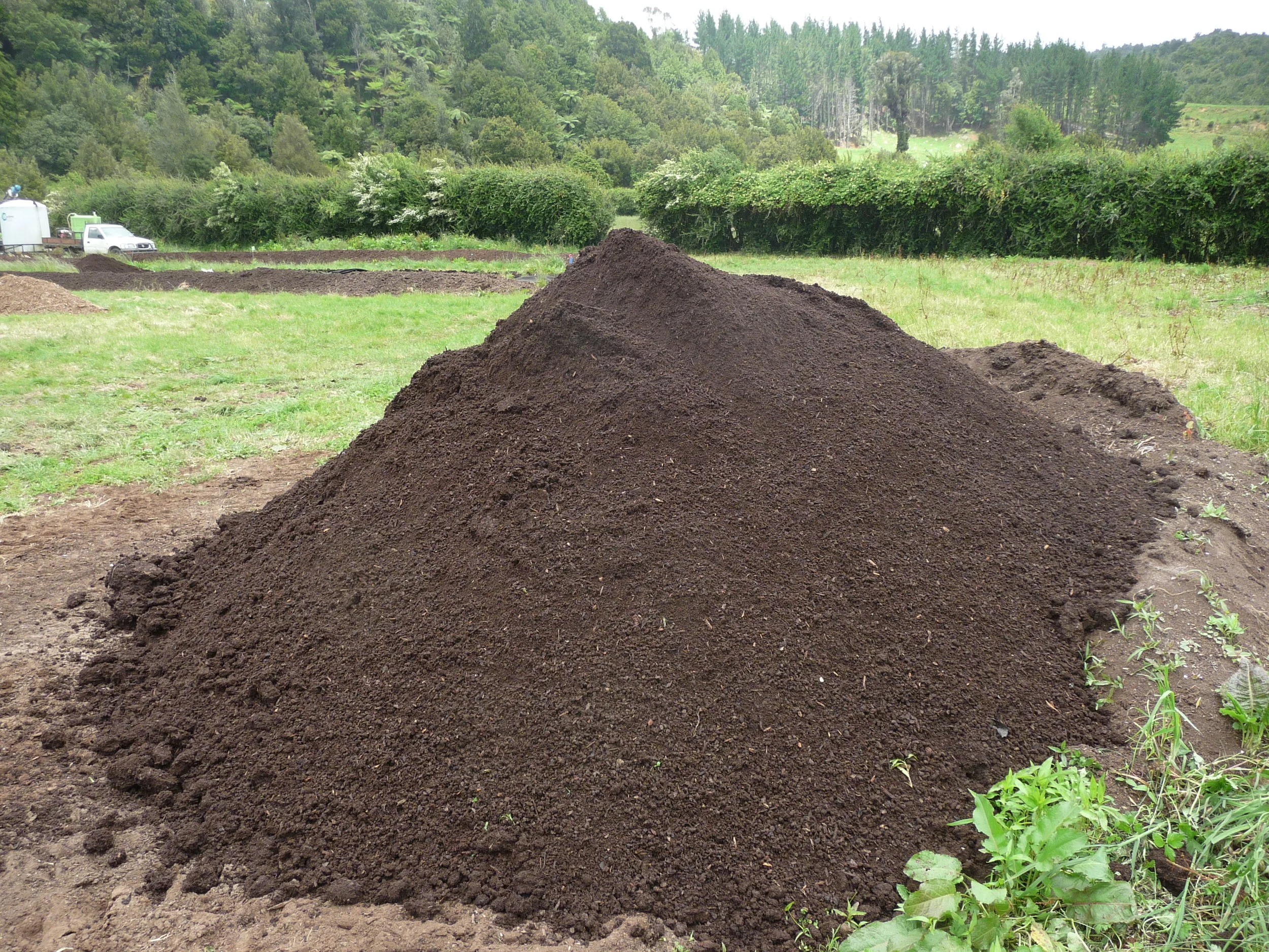 Large compost pile