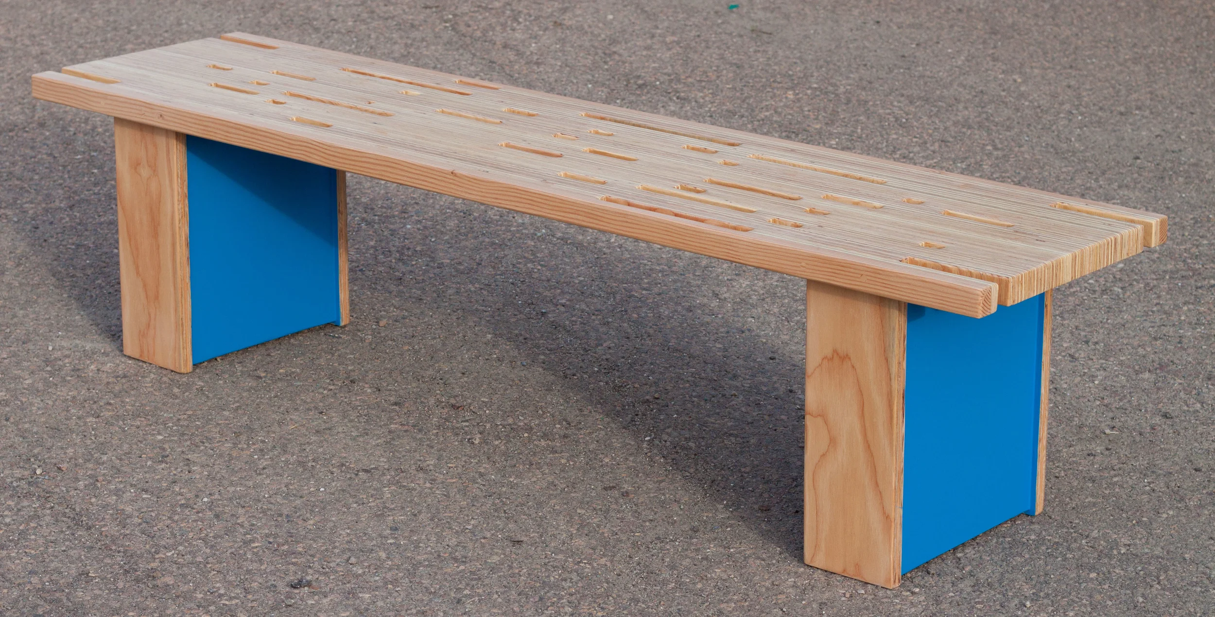  Fir plywood bench for Crossfit TT in South Burlington VT. The Bench is made of 100% scraps from the larger CFTT installations. 