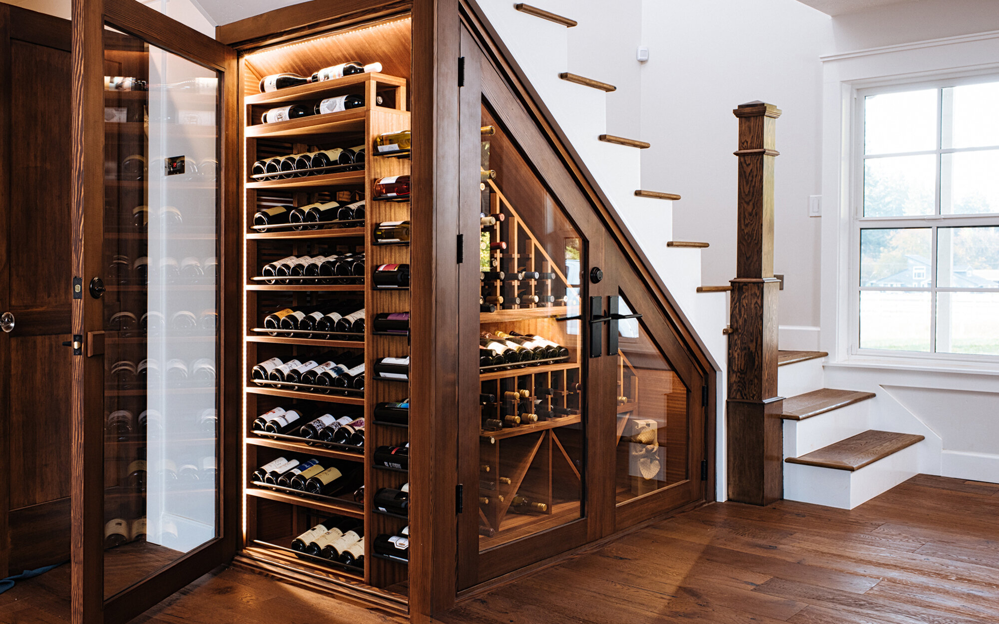 living room wine rack