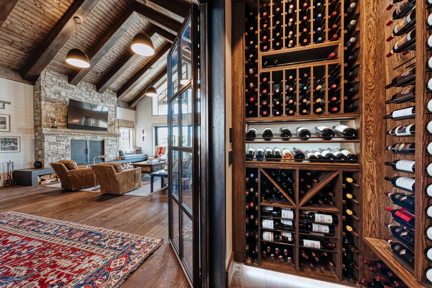 Luxe Lodge Wine Room by Sommi Wine Cellars