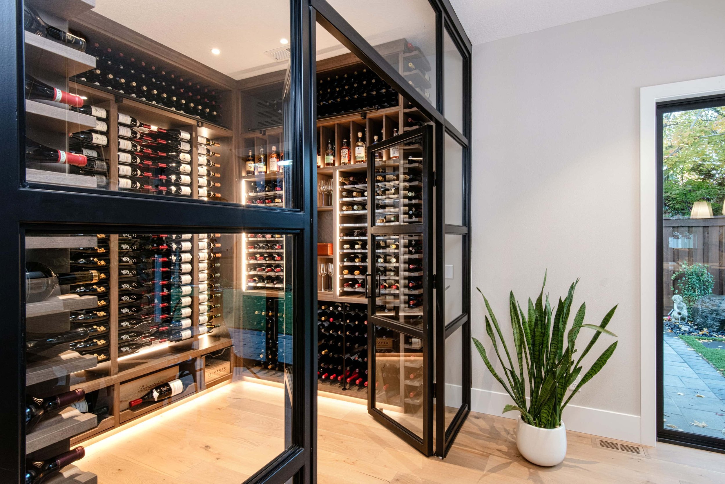 Modern Wine Room & Library - Sommi Wine Cellars