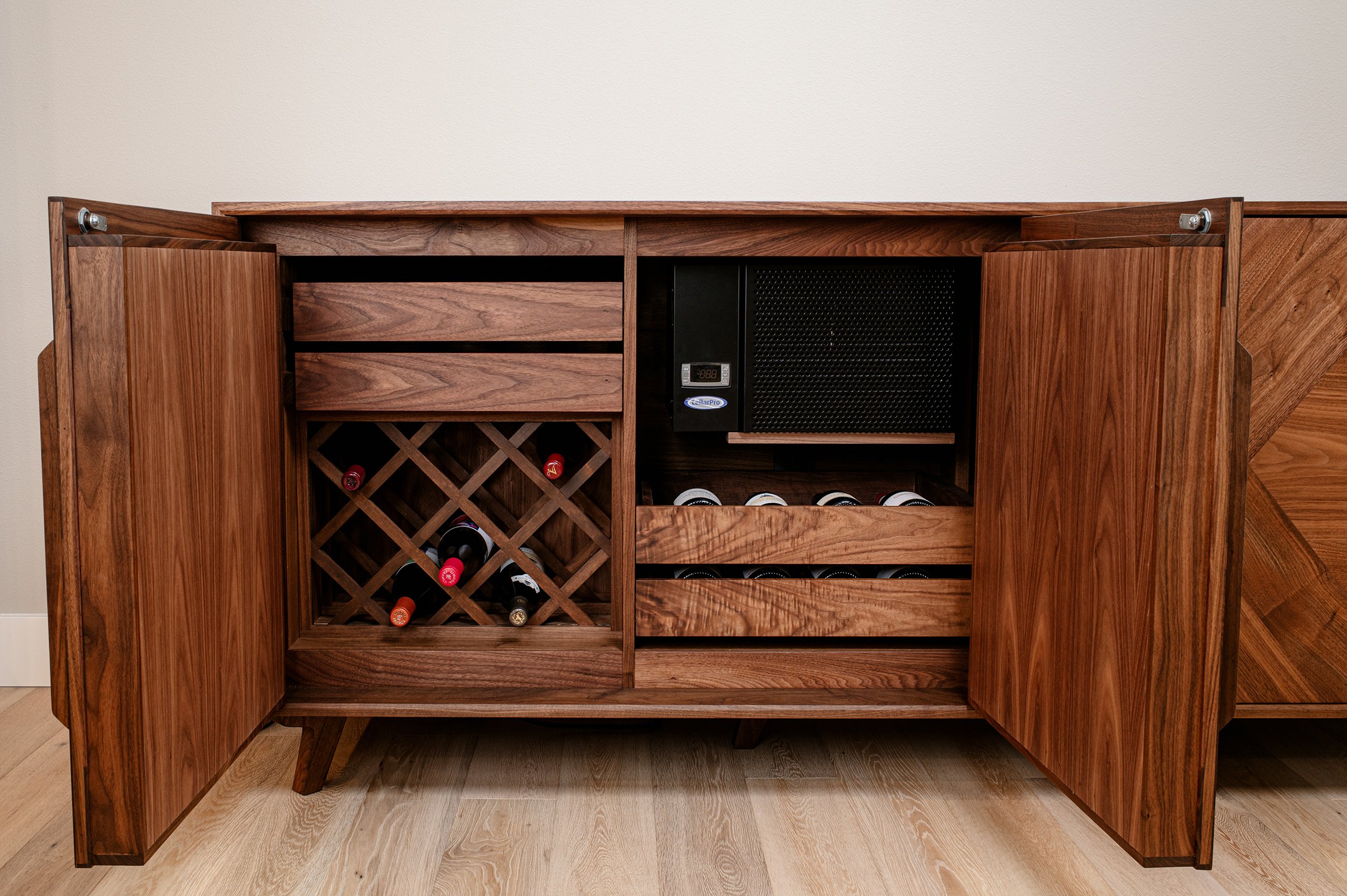 Custom Wine Credenza - Sommi Wine Cellars