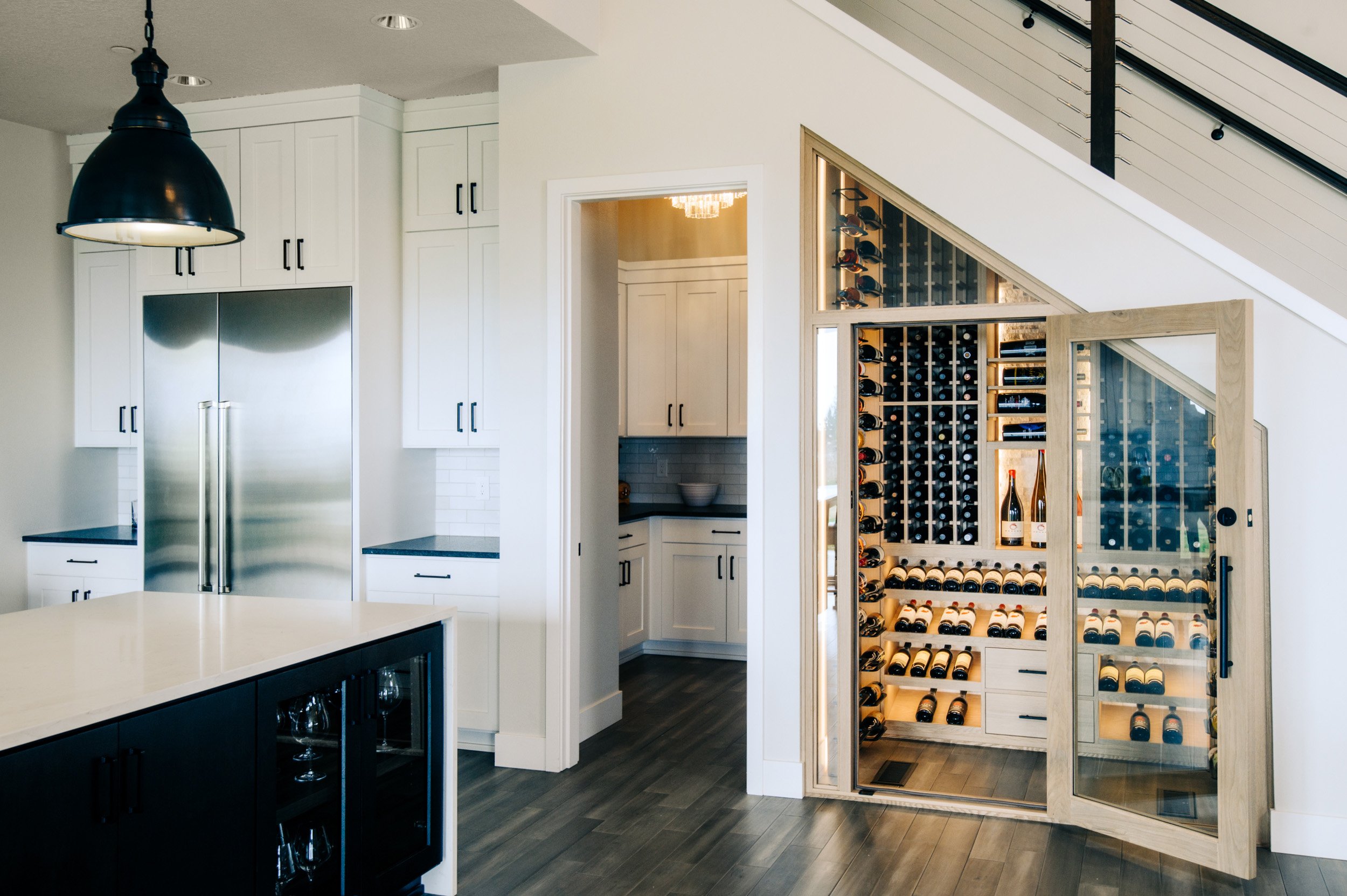 Oregon Under Stairs Wine Cellar Design and Build by Sommi Wine Cellars