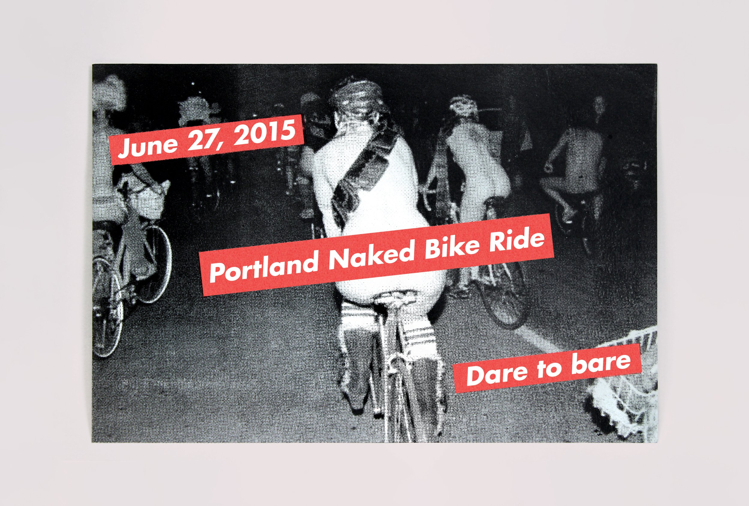 Portland Naked Bike Ride Event Poster