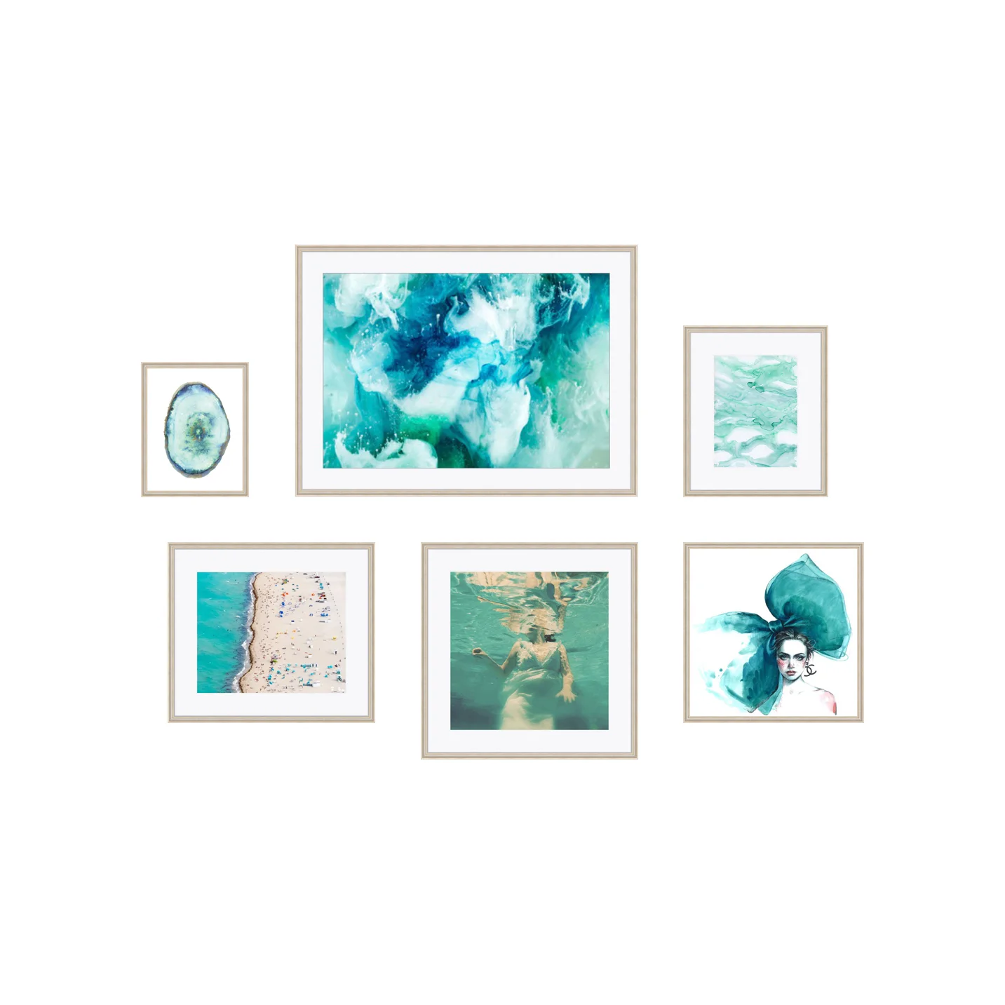 Artist Credit: Claudia Chloe , Diana Kuksa , Elle Moss , Watercolor Paperie , Jessica Kenyon Studio , Emily Magone Framing Credit: Framebridge