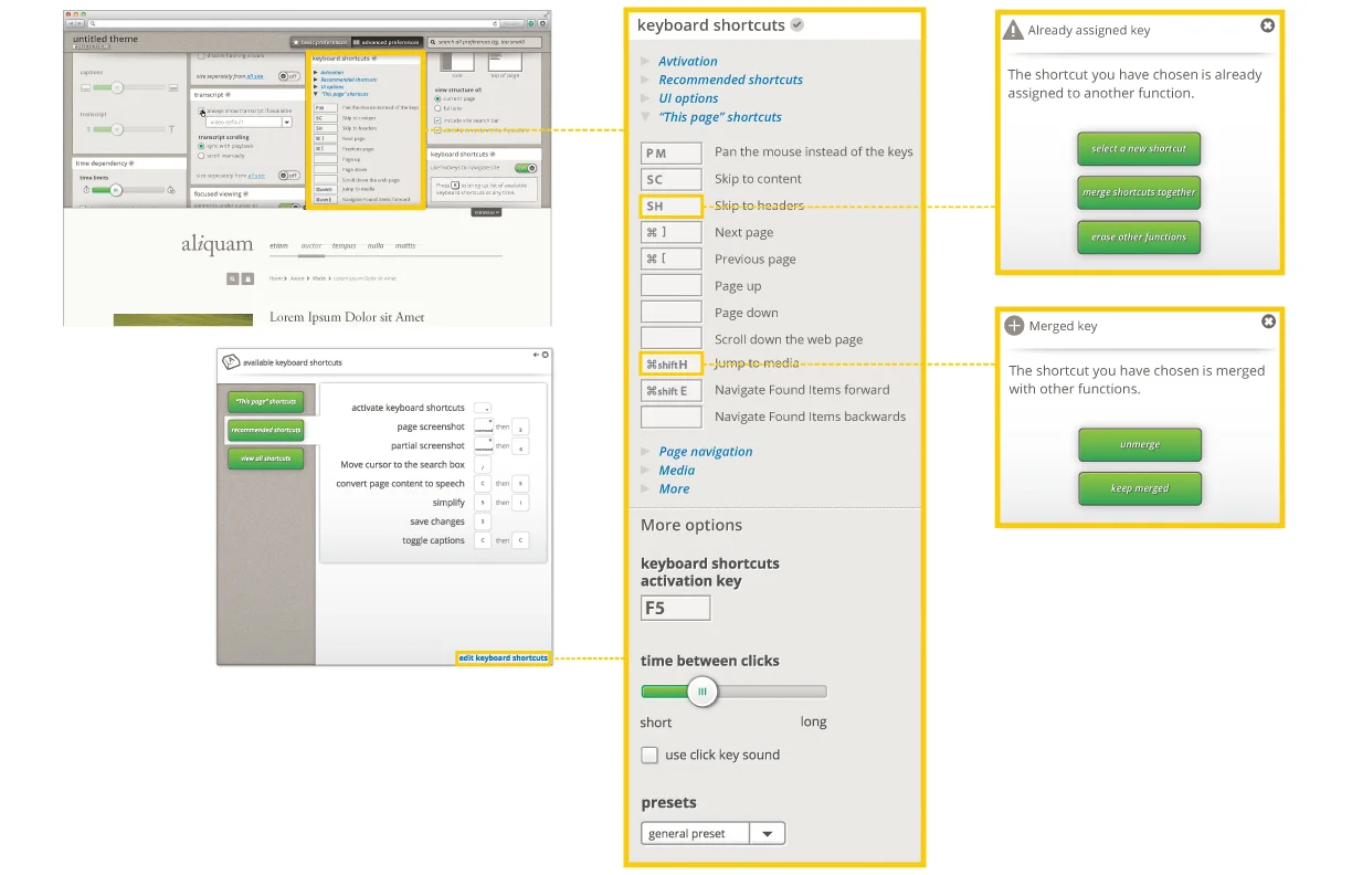  Mapping out how the keys should be managed and what happens if they overlap 