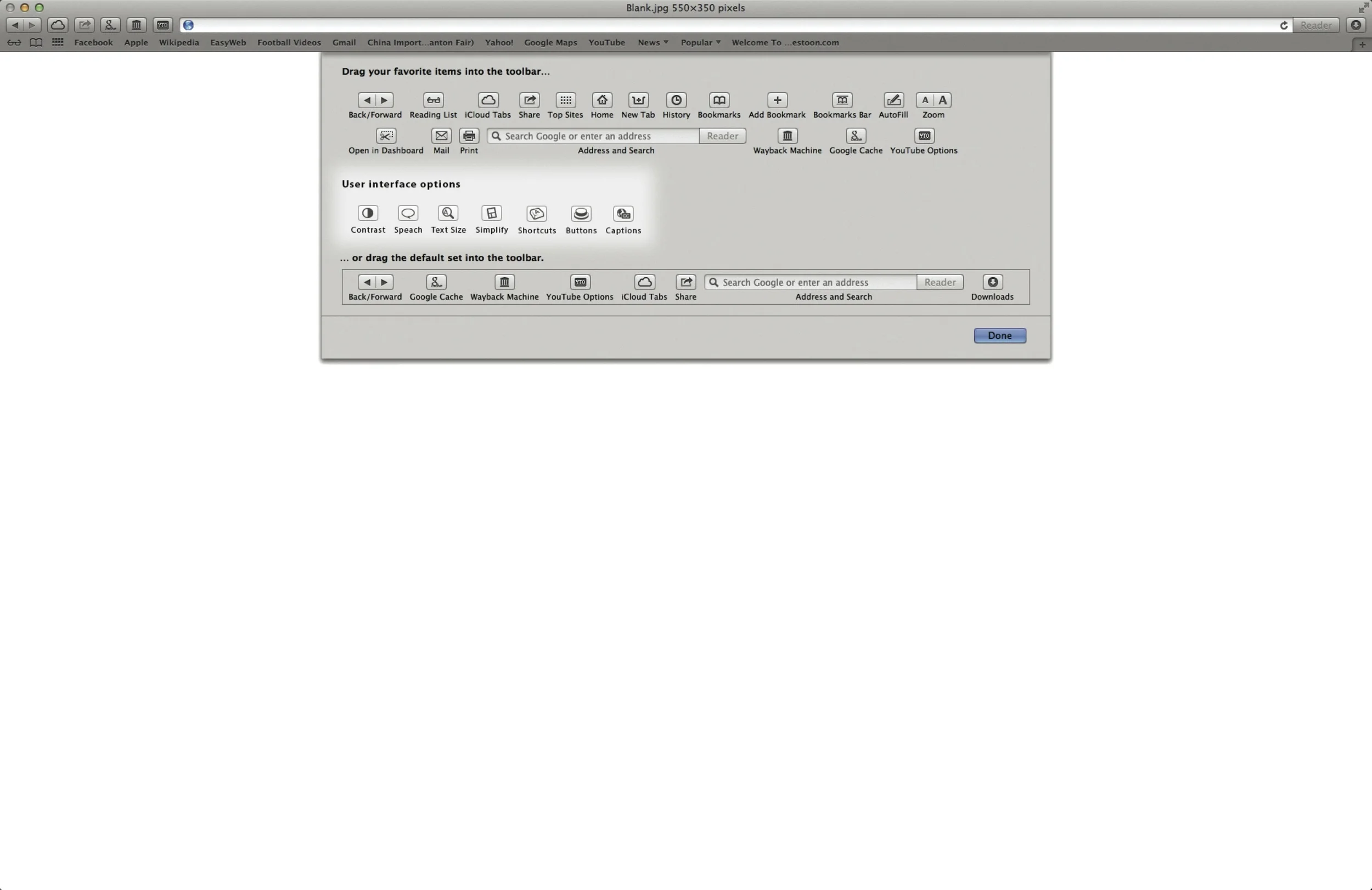 Browser drag &amp; drop menu 