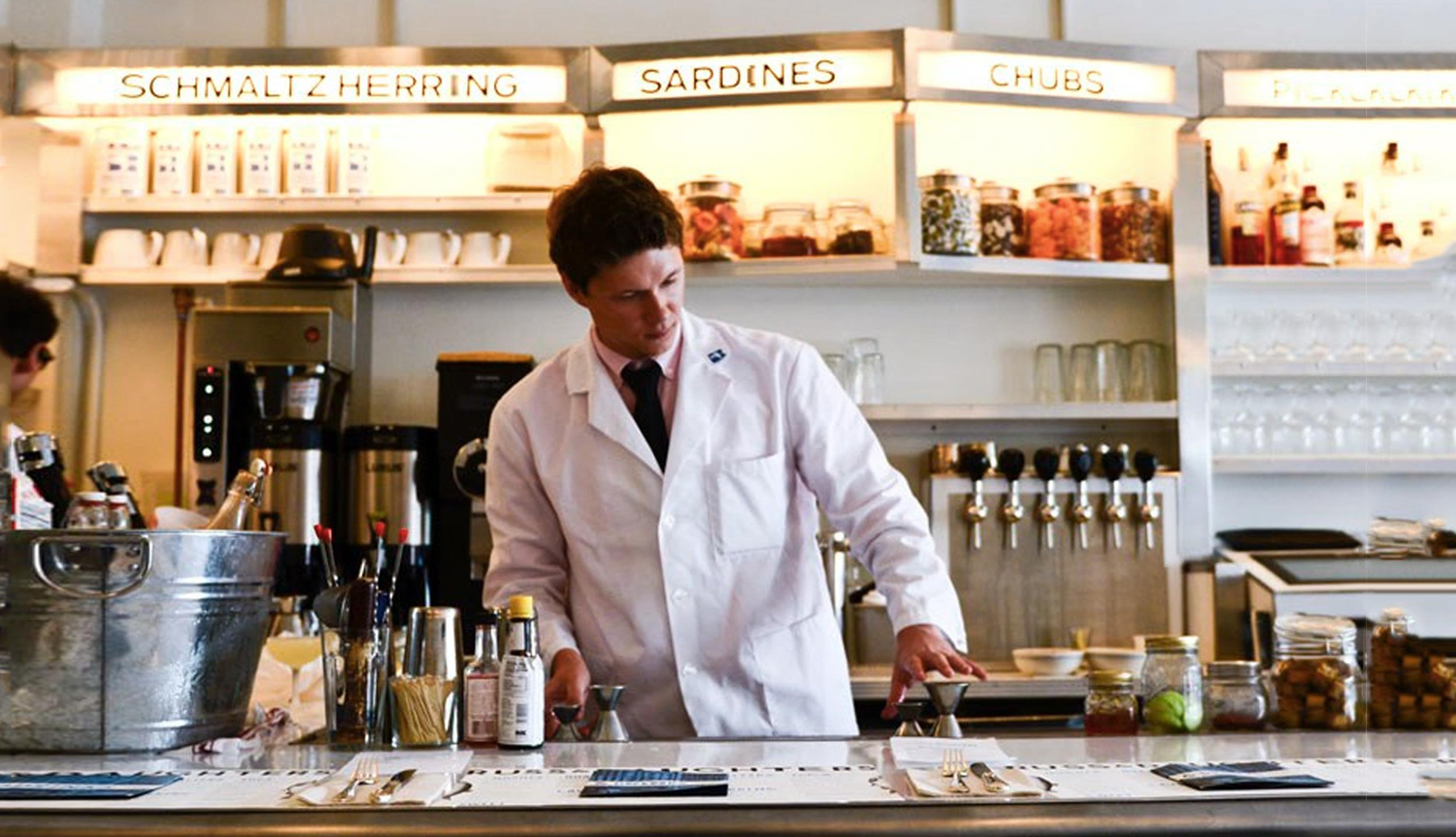 bartender at counter