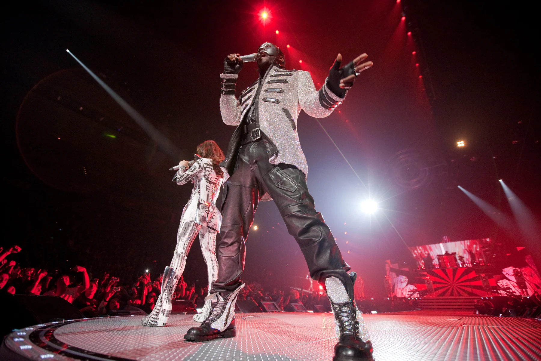 The Black Eyed Peas perform at the TD Garden in Boston, Mass.