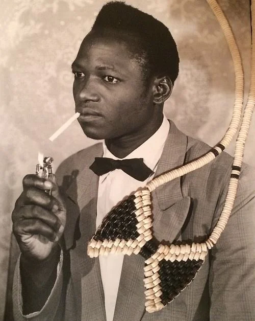 A bowtie made by African bushmen. 