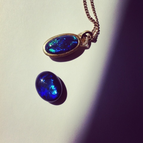 Rare black opals are her favorite gemstone. 
