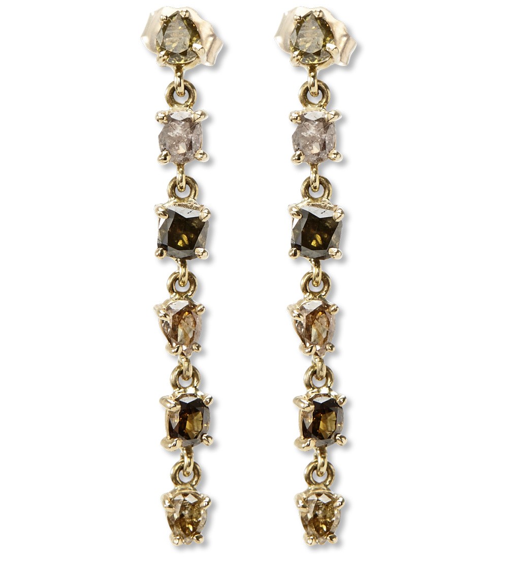  Stardust earrings in natural fancy color diamonds, $5,125, available at  Just One Eye .&nbsp;  