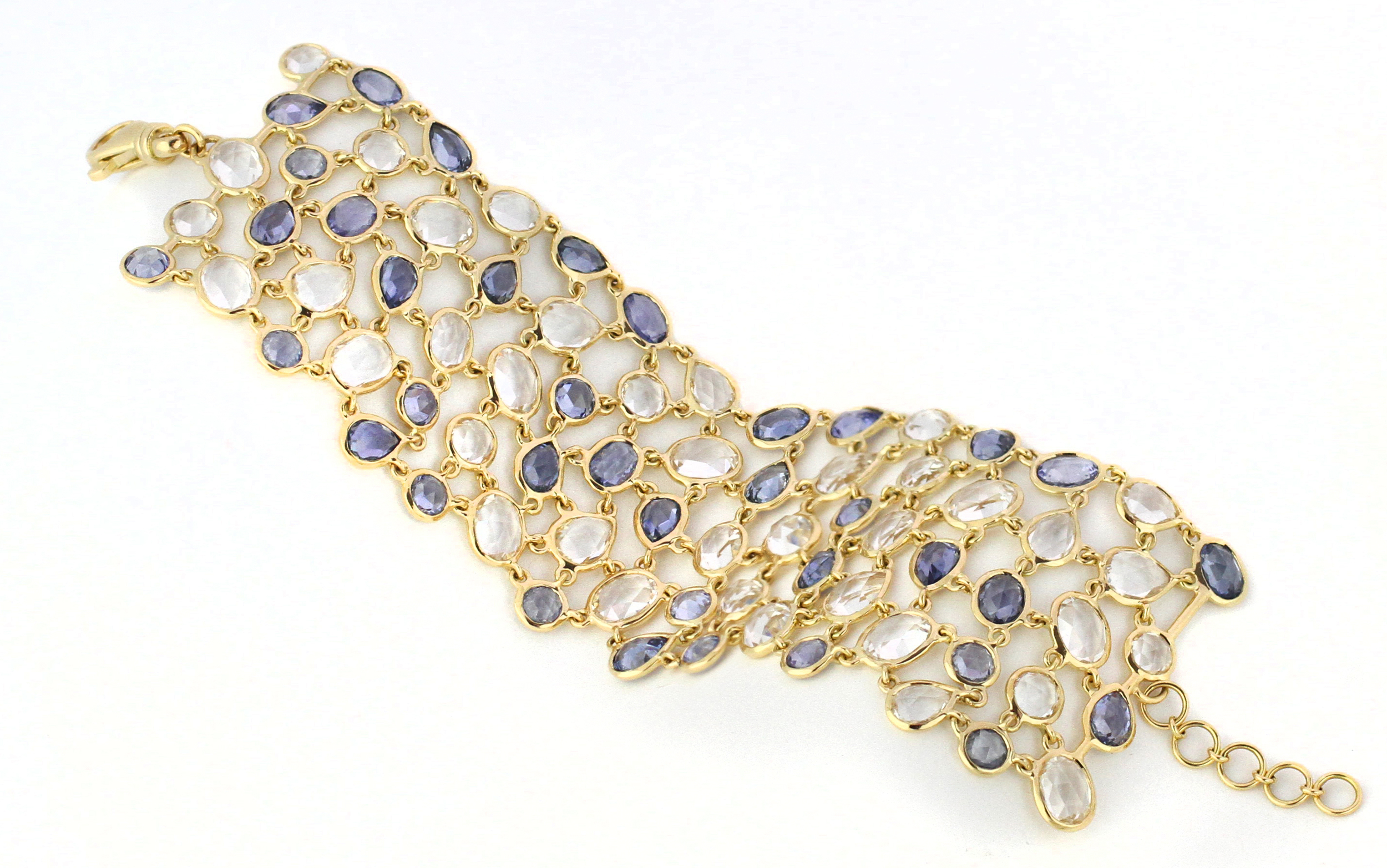 45050-blue _Rose-Cut Blue Sapphire and Rock Cyrstal Bracelet.jpg