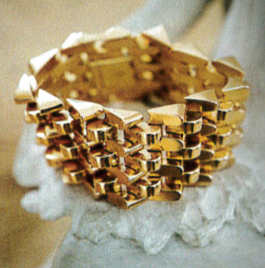  Monica's rose gold bracelet, a gift from her husband Rod.&nbsp; 