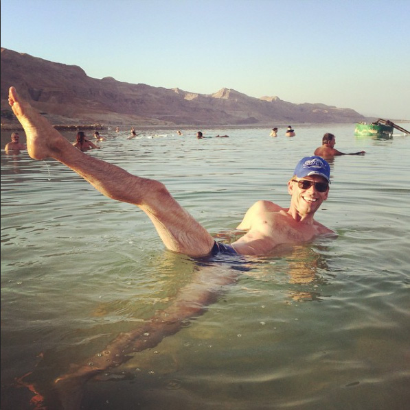  Floating in the Dead Sea. 