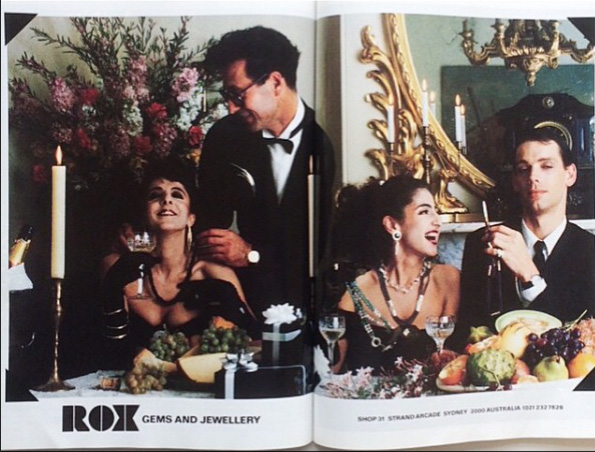  Blast from the past – Vogue Australia ad for Ray’s old store Rox Gems and Jewellery. 