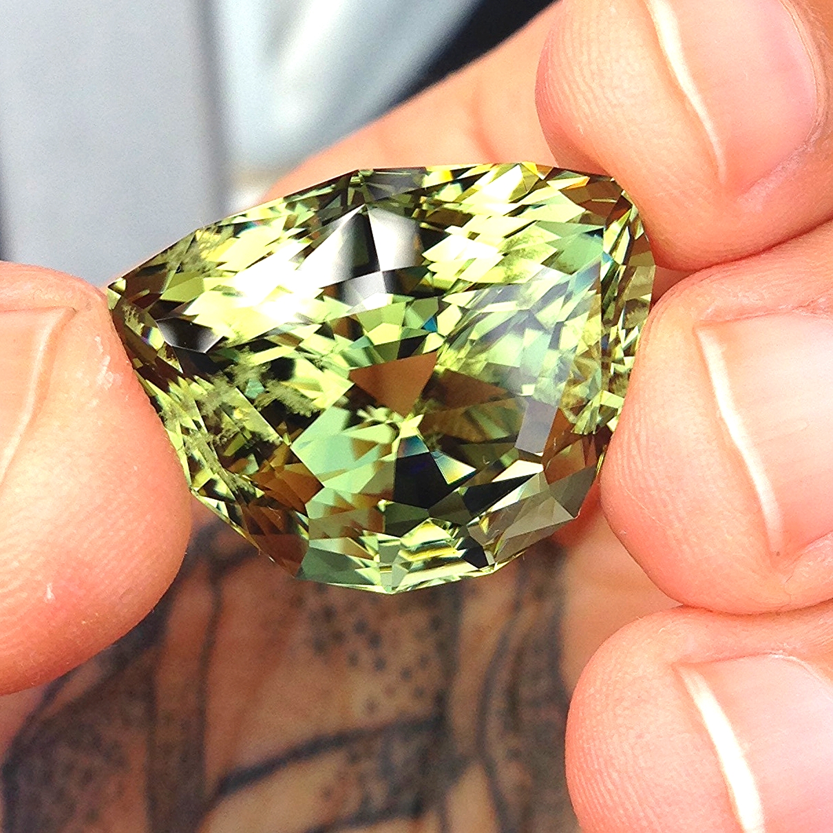   45 carat tourmaline form Mozambique, pulled from a 300 carat crystal.  