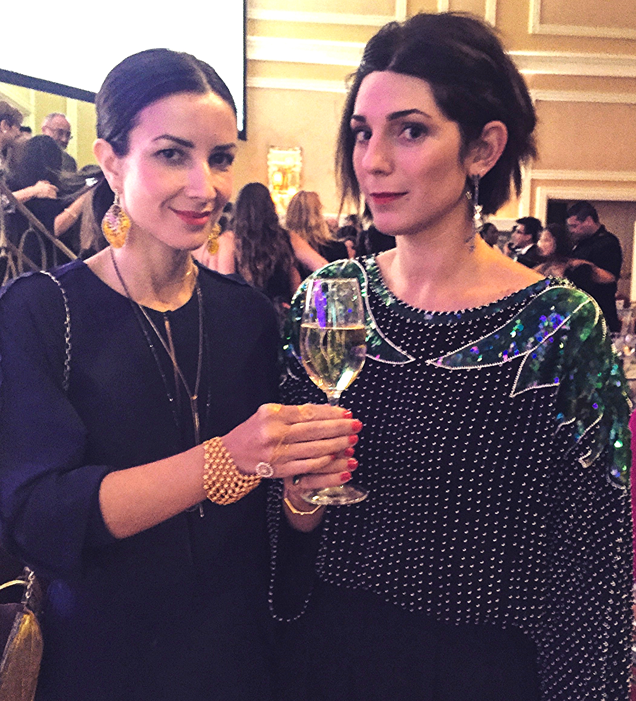  Randi wore&nbsp;Silvia's yellow orchid petal earrings to the 2015 Couture Design Awards. NBD.&nbsp; 