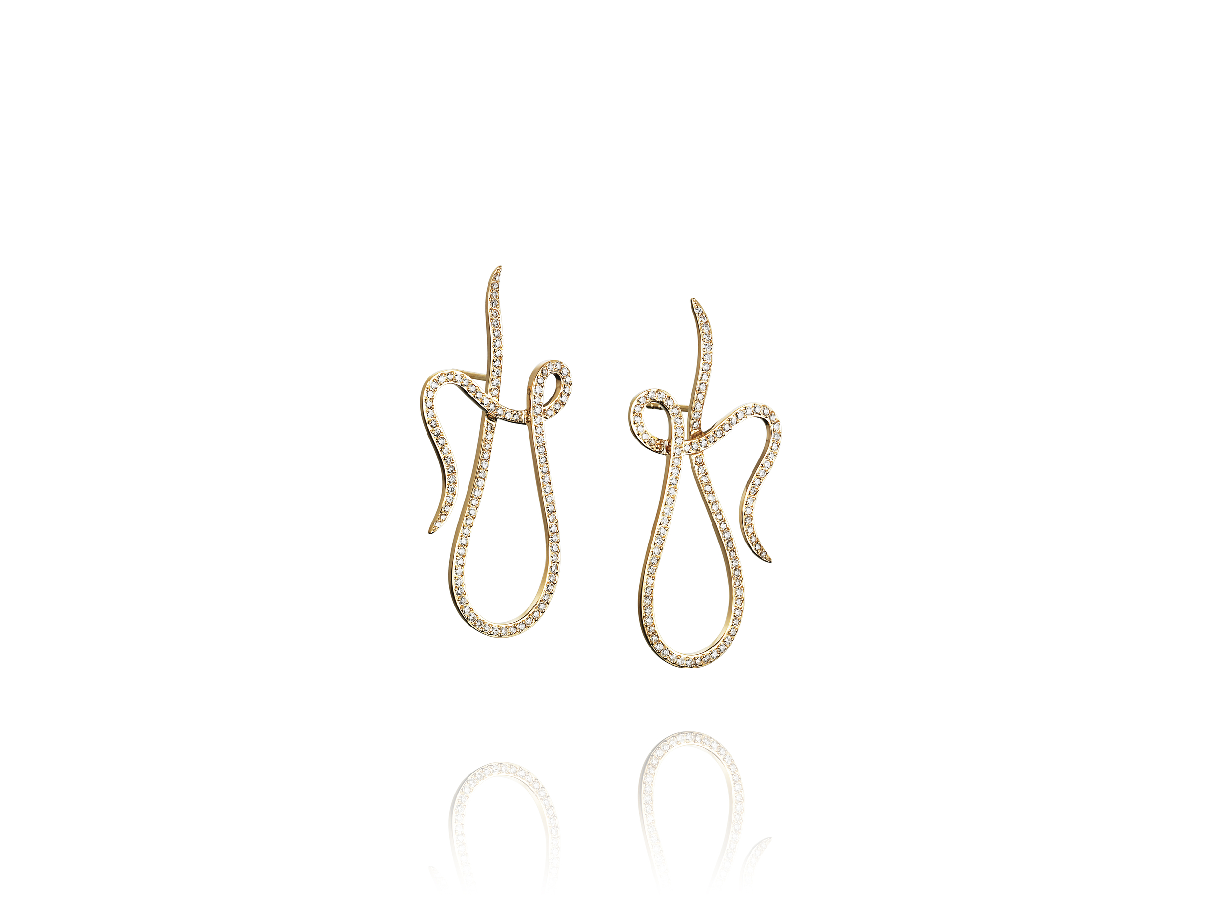  Shape of a Dream &amp; Stars earrings in 18k yellow gold with diamonds, $6,285,  available at Efva Attling .&nbsp; 