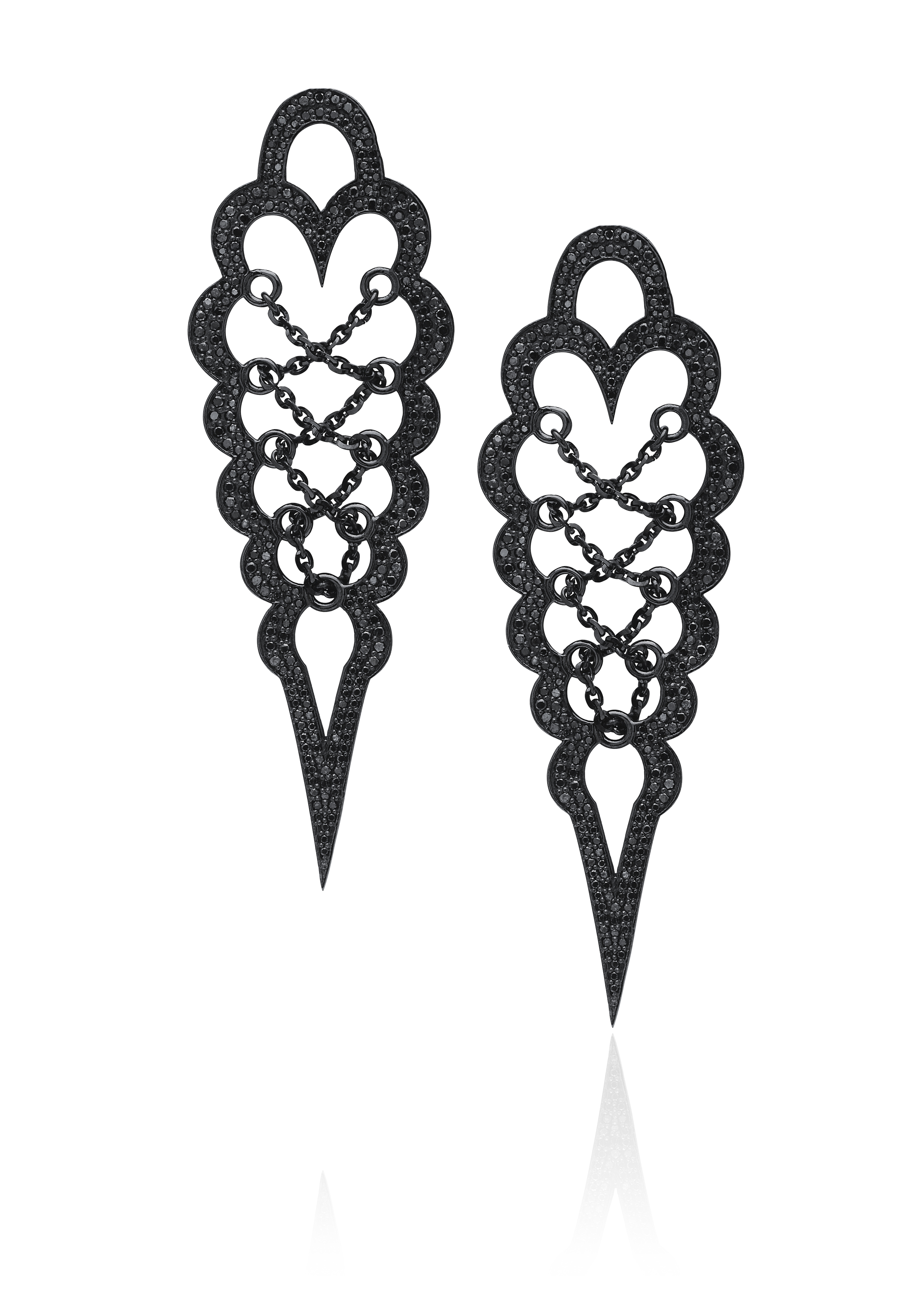  Brand new black diamond corset earrings from the "Entwined with You" collection. 