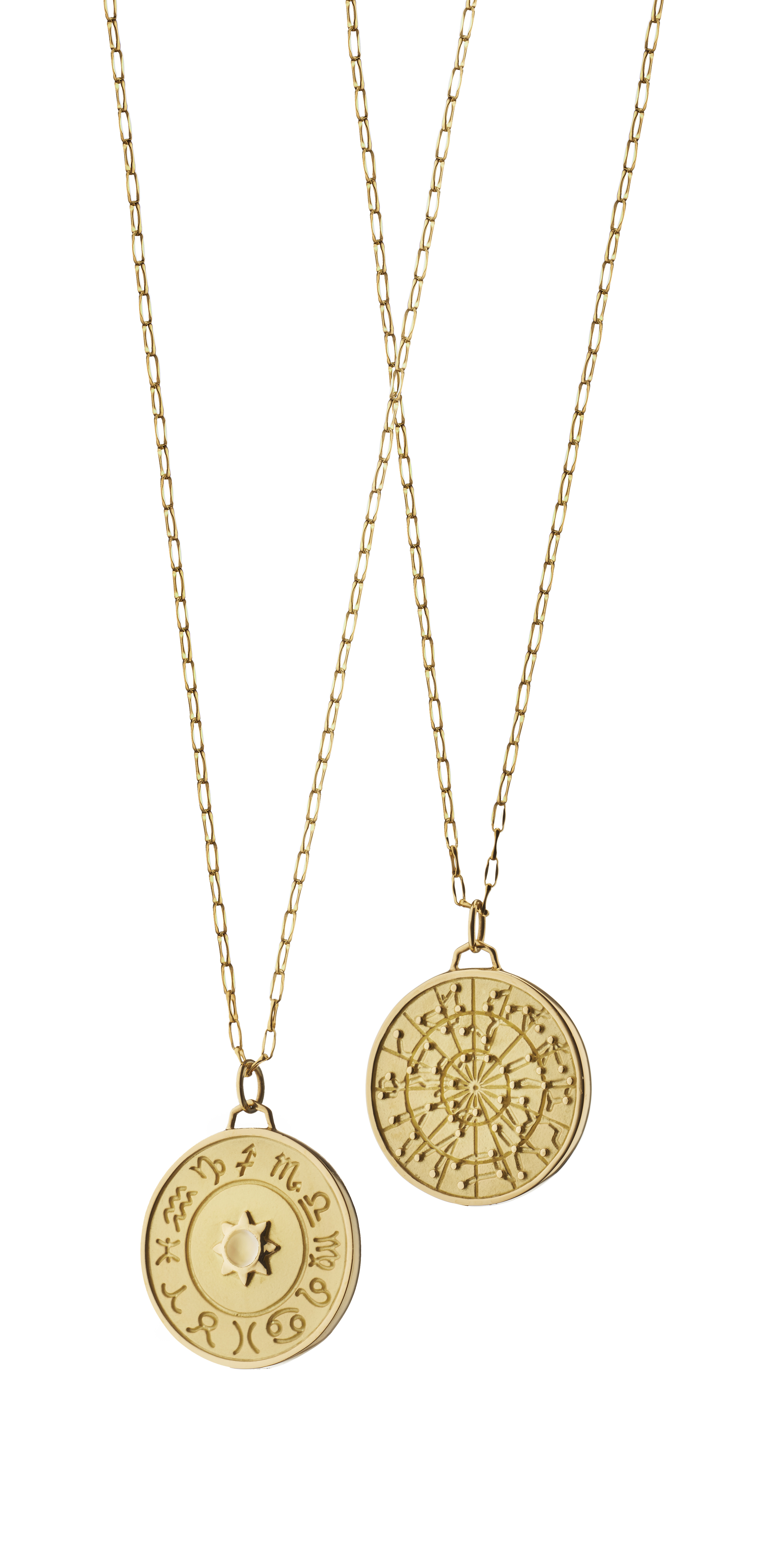  More newness -- Zodiac pendants in 18k yellow gold.&nbsp; 