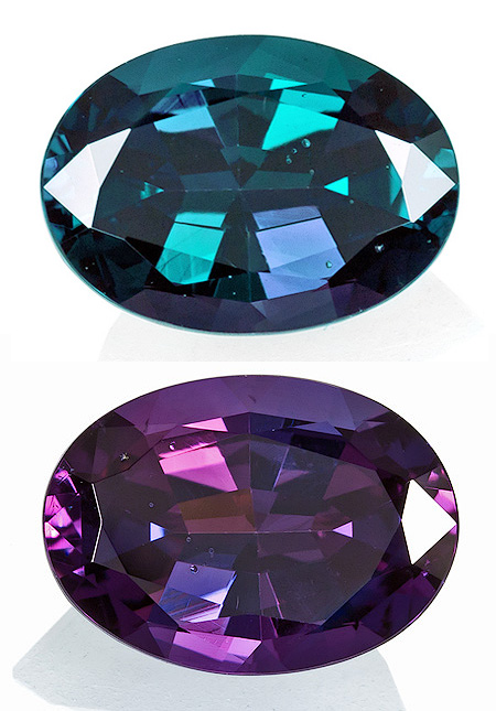  Variations in color-change Alexandrite, Talya's current must-have stone.&nbsp; 