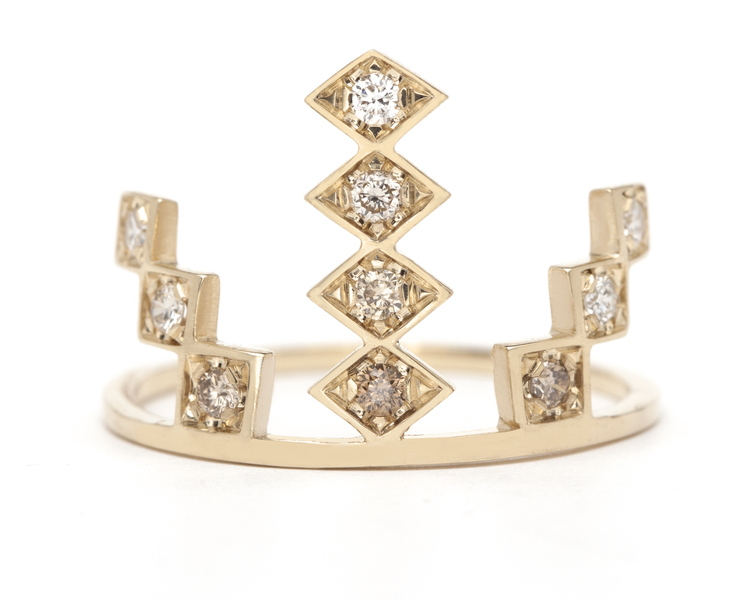  Triple Burst ring in 18K yellow gold, $1,375. 