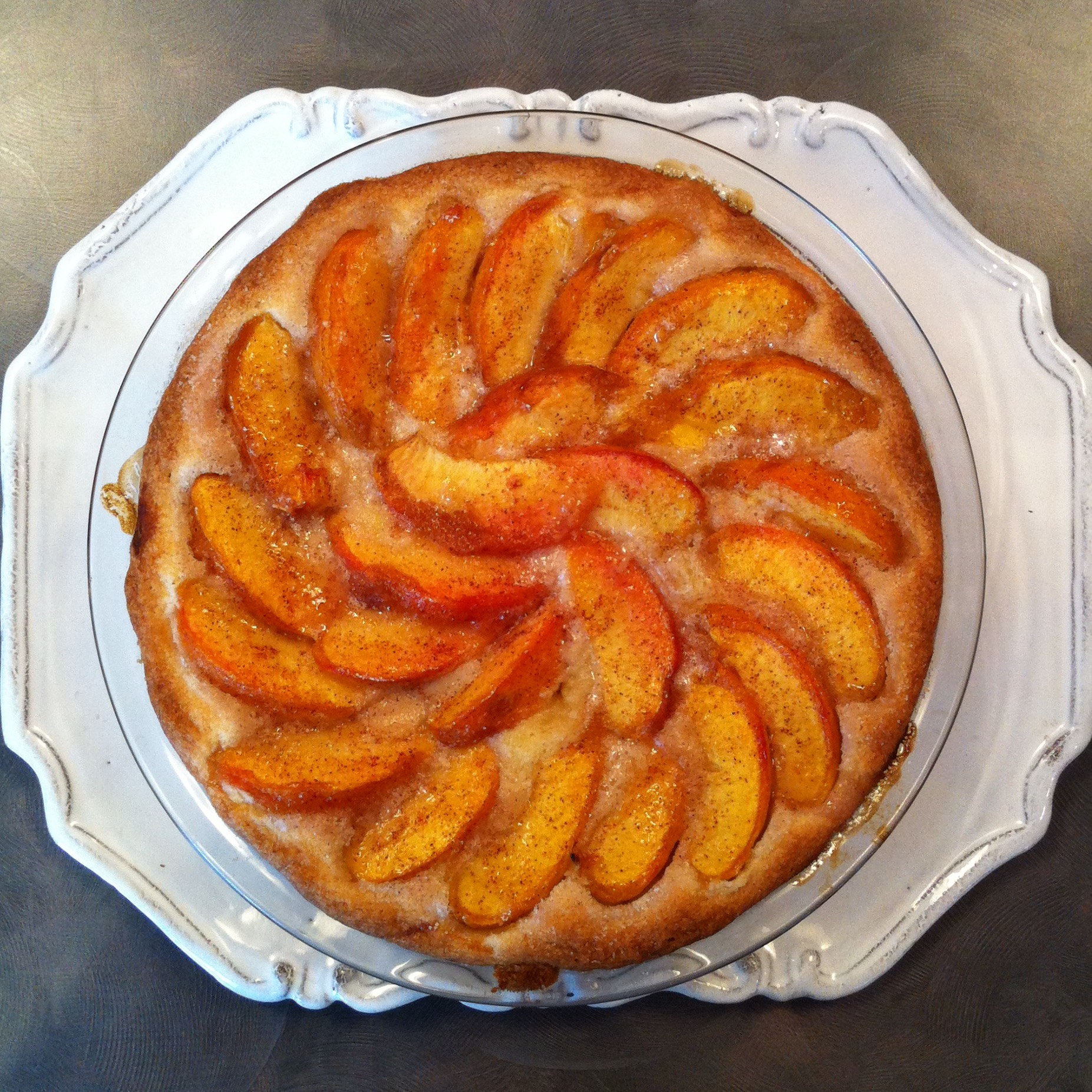  The top secret peach cake. Gimme.&nbsp; 
