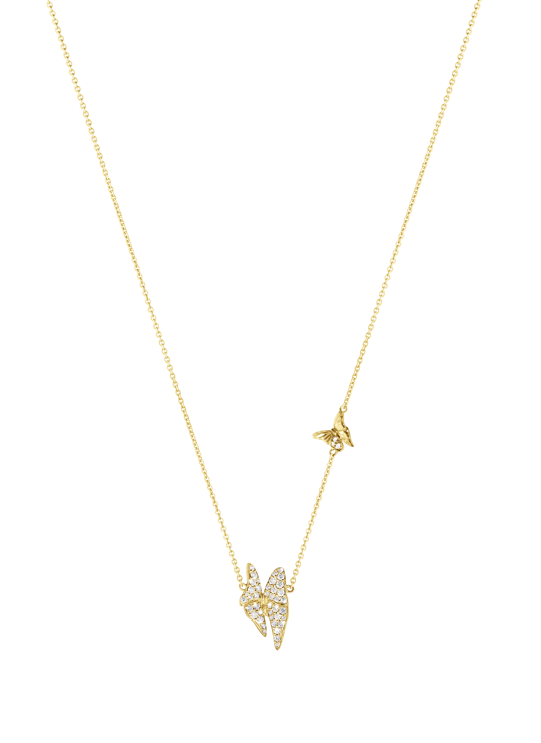   The Askill Collection for Georg Jensen  Butterfly necklace in 18K gold and diamonds. 