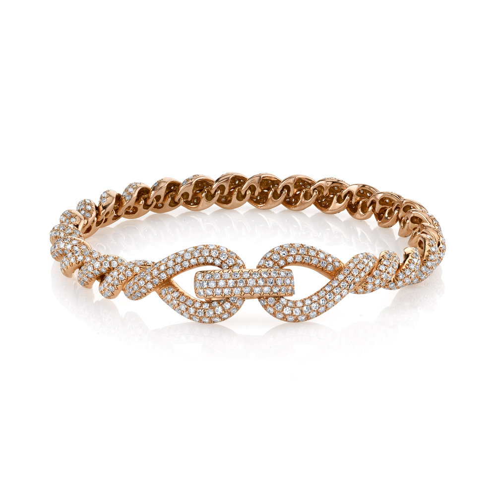 18k gold and diamond Rope bracelet, $14,700, available at Just One Eye&nbsp; 