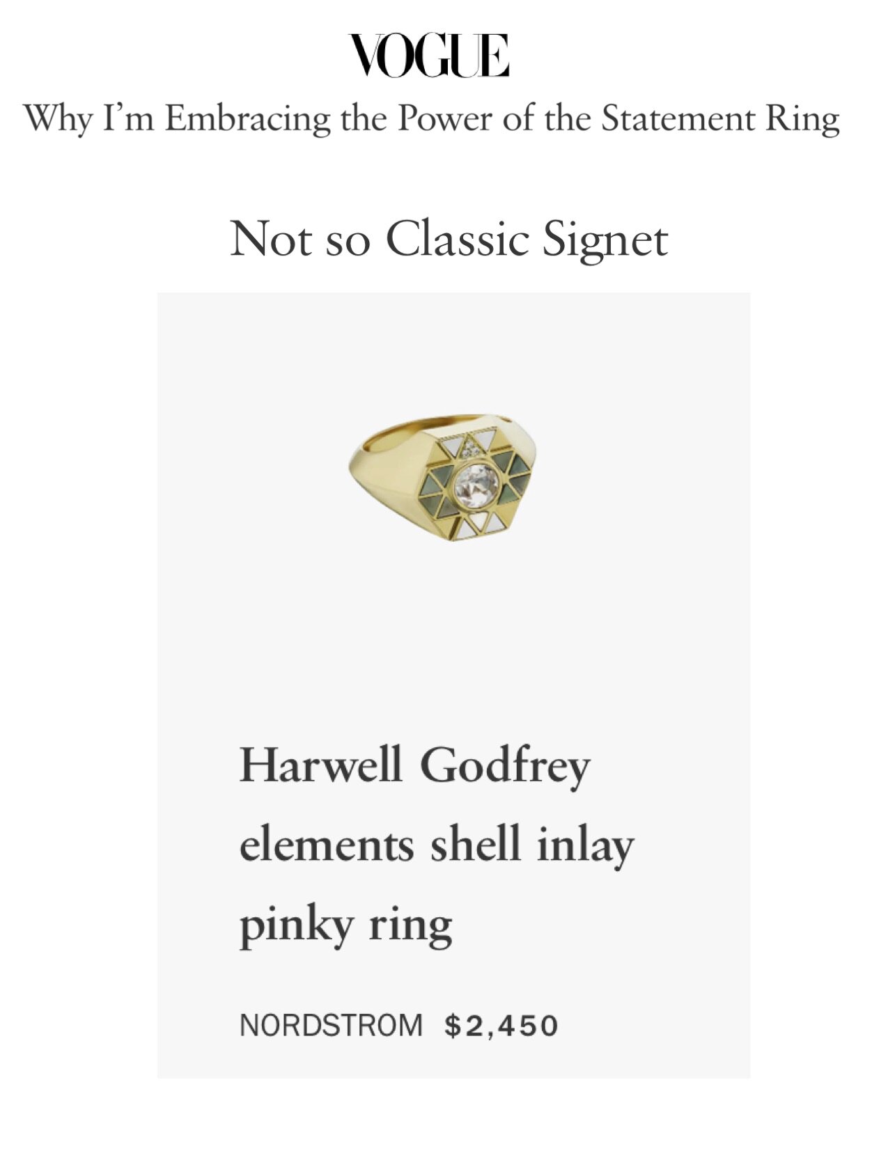 Harwell Godfrey on on Vogue.com, February 2021