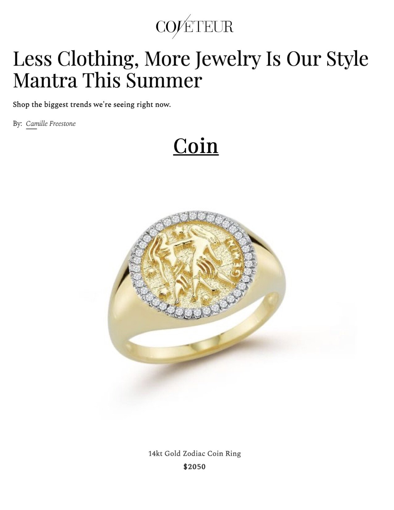 MATEO on Coveteur.com, May 2021