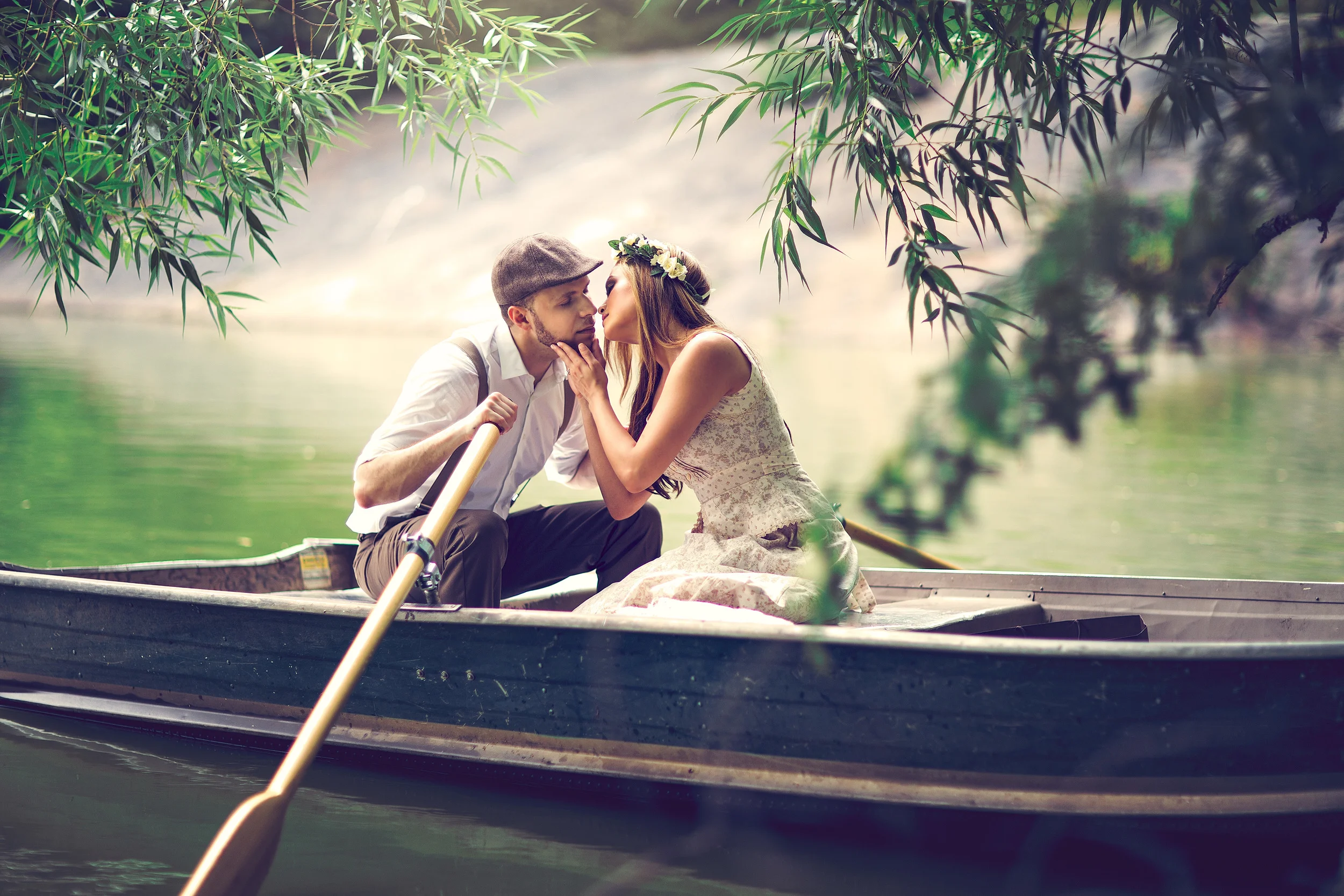 "Float Away": New York City Engagement Photography in Central Park by Brooklyn Wedding Photographer Boris Zaretsky 