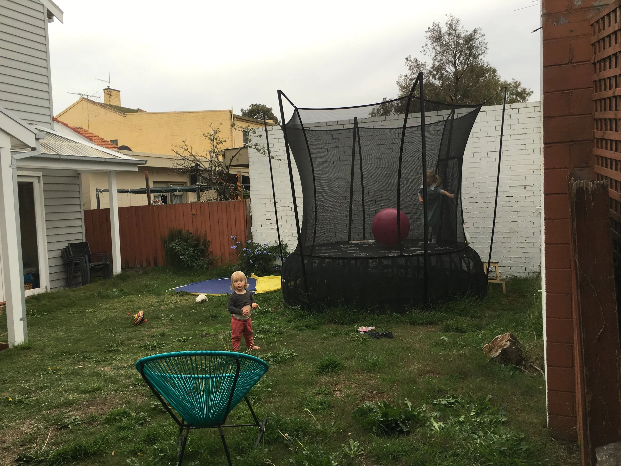 Before: The view that would soon be from the undercover pergola towards the pool.