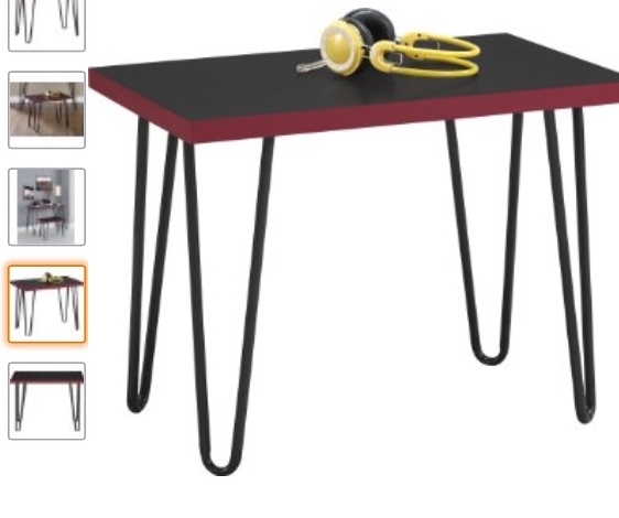 Looking past the strange laminate top, this bench was half the cost of ordering individual loose legs.