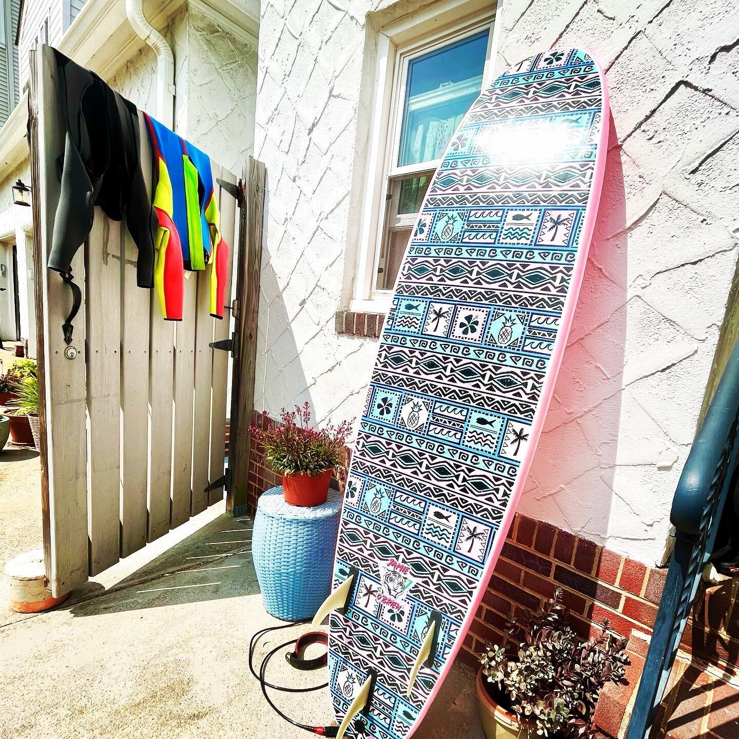 Summer has begun.  #islandlife #odyseasurfboards #ourbeachhouseisyourbeachhouse #ocnj #bestofocnj #zennethmanorinn #airbnbsuperhost #since1950 #classicocnj