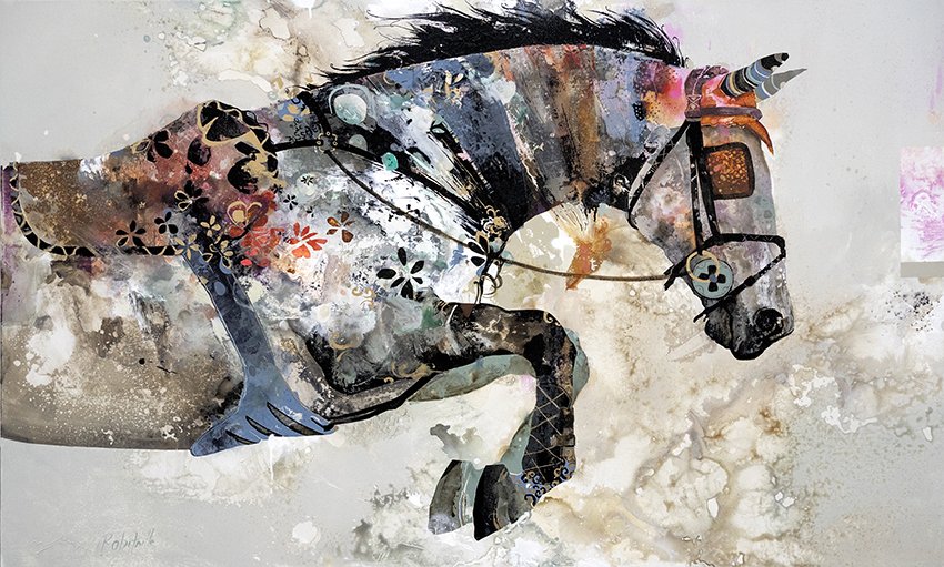  Oil &amp; acrylic on canvas / Huile et acrylique sur toile: 36"x60"  Available / Disponible 